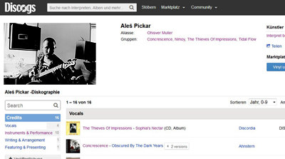Ales Pickar @ Discogs.com